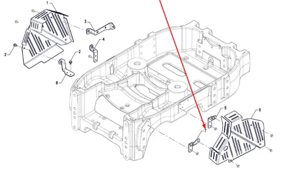 Slika Right lower cover bracket P5S10101107