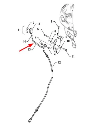 Slika Mechanical reverse gear lever P5S21201033