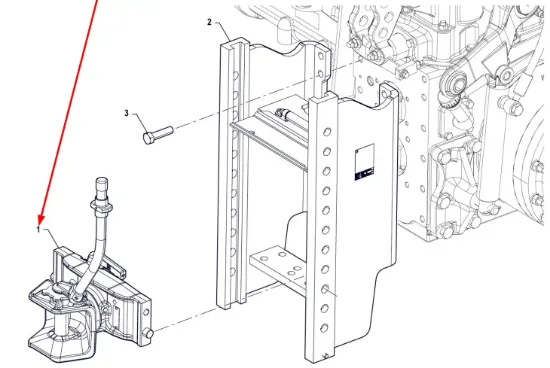 Slika Rear semi-automatic hitch P5S35001110