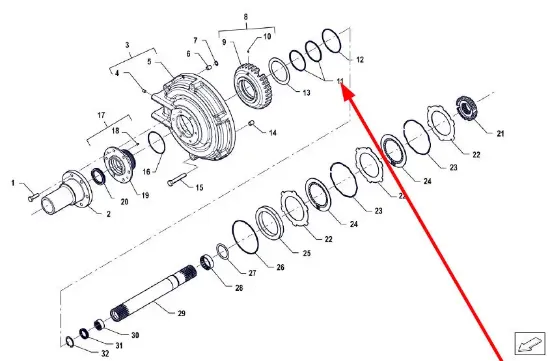 Slika PTO shaft clutch ring P5S37301256