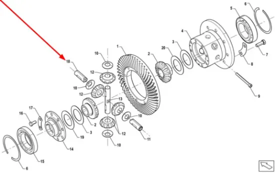 Slika Differential gear pin P5S38201115