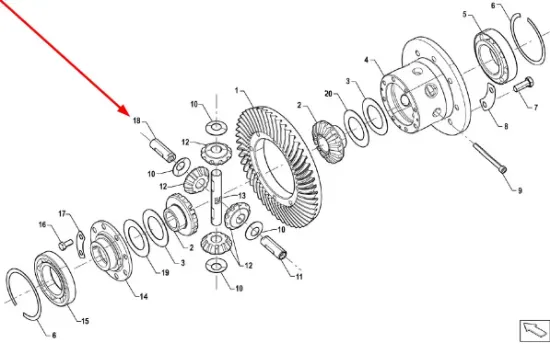 Slika Differential gear pin P5S38201115