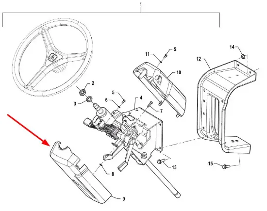 Slika Lower steering column cover P5S40401049