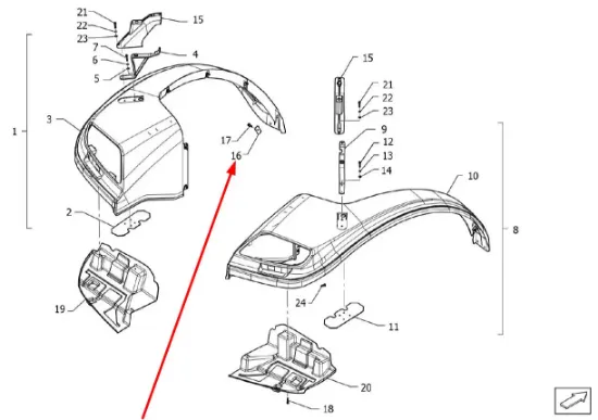 Slika Fender mounting plate P5S45601149