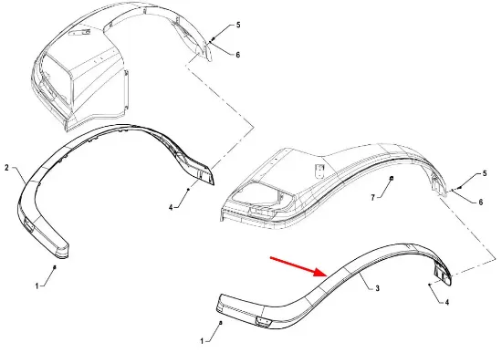 Slika Right rear fender extension P5S45601152