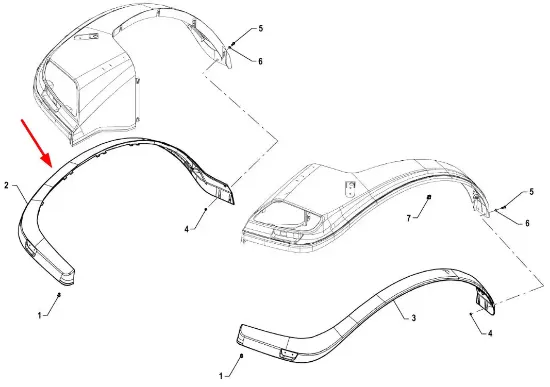 Slika Left rear fender extension P5S45601153