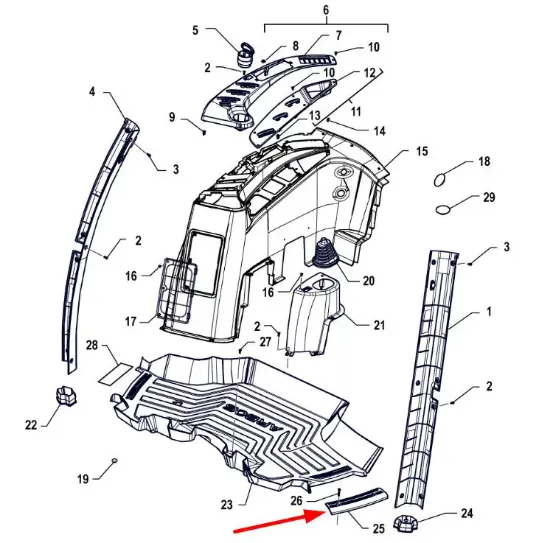 Slika Right door floor cover P5S45801224