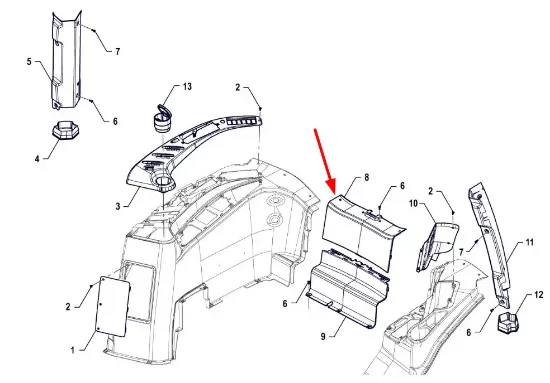 Slika Rear cover of the tractor module P5S45801226