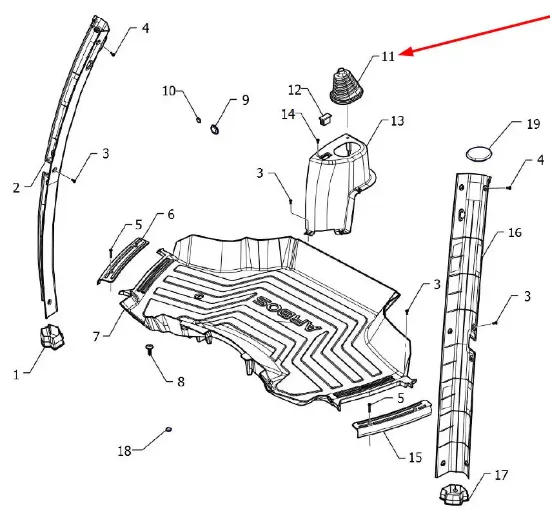 Slika Gear shift cover P5S45801252