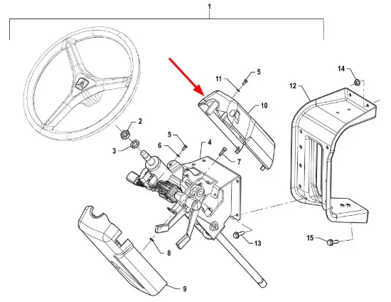 Slika Upper steering column cover P5S45801259