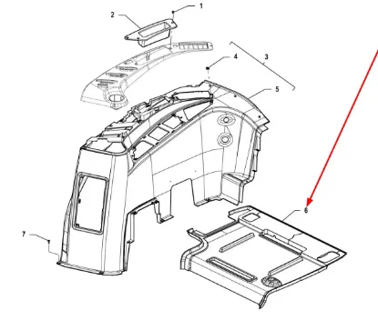 Slika Rubber cover for cabin floor P5S45801327