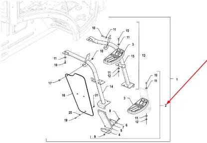 Slika Lower segment of the cabin ladder P5S45901020