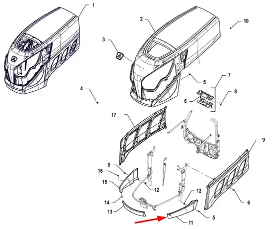 Slika Left engine compartment protective net P5S47401143