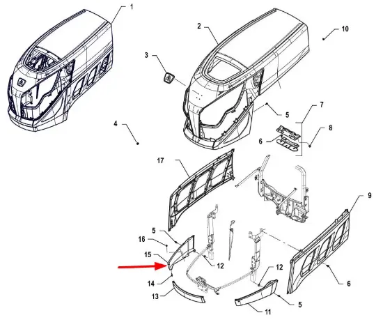 Slika Right engine hood protective net P5S47401144