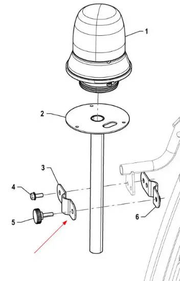 Slika Warning light vertical support bracket P5S48401127