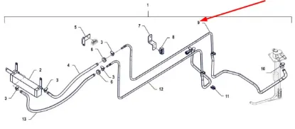 Slika Fuel cooler hose P5S50401111