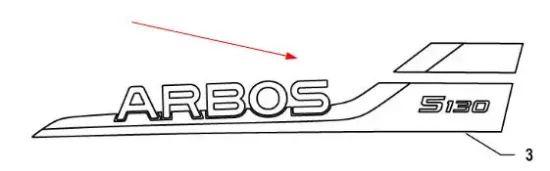 Slika Left hood sticker "Arbos 5130" P5S51501117