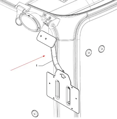 Slika Right license plate bracket P5S51701001