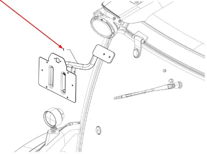 Slika Left license plate bracket P5S51701002