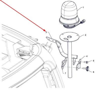 Slika Warning light bracket L. P5S51701010