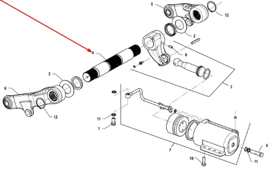 Slika Milled shaft of the lifter P5S55102133