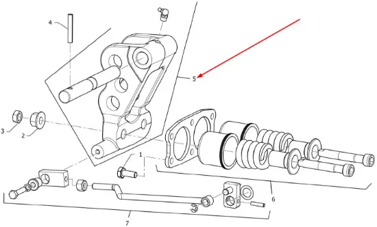 Slika Upper link bracket P5S55102148