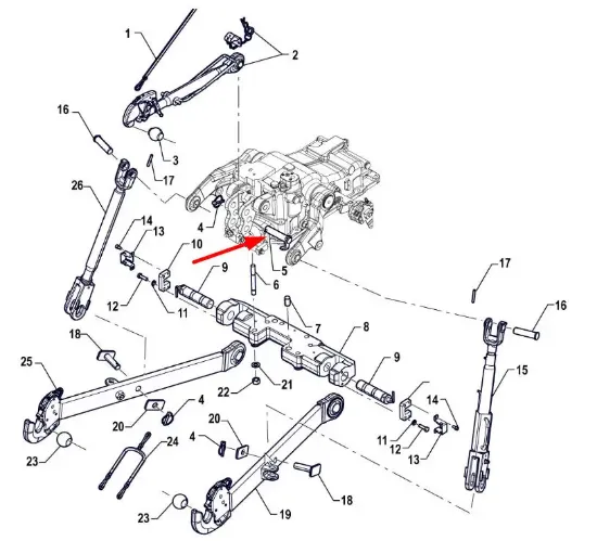 Slika Rear linkage central link pin P5S56101006