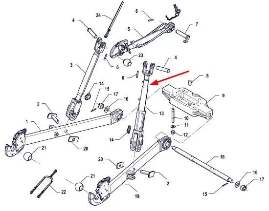 Slika Right rear linkage hanger P5S56101114