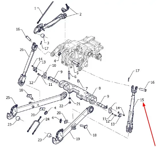 Slika Right rear linkage hanger P5S56101114