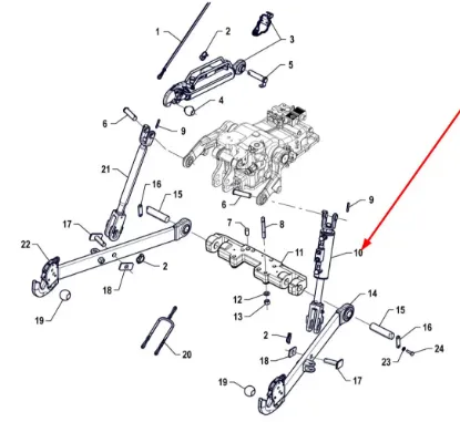 Slika Rear linkage cylinder P5S56101118