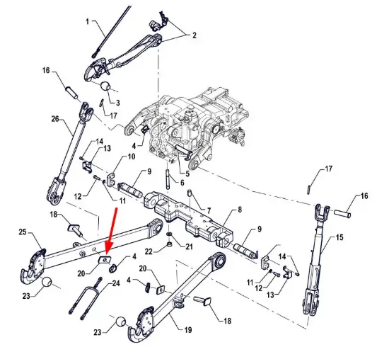 Slika Rear linkage hanger plate P5S56101120