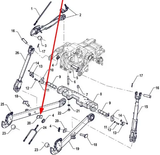 Slika Rear linkage hanger plate P5S56101120