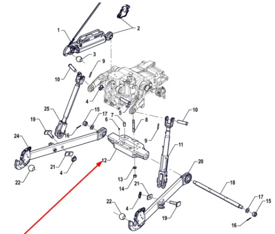 Slika Rear linkage hanger mounting P5S56101127