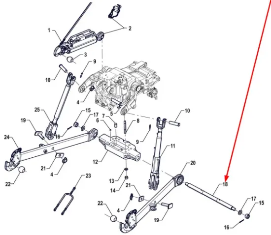 Slika Rear linkage shaft P5S56101128