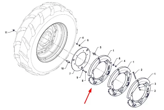 Slika Rear wheel weight 70kg P5S95001107