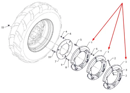 Slika Rear wheel weight 70kg P5S95001107