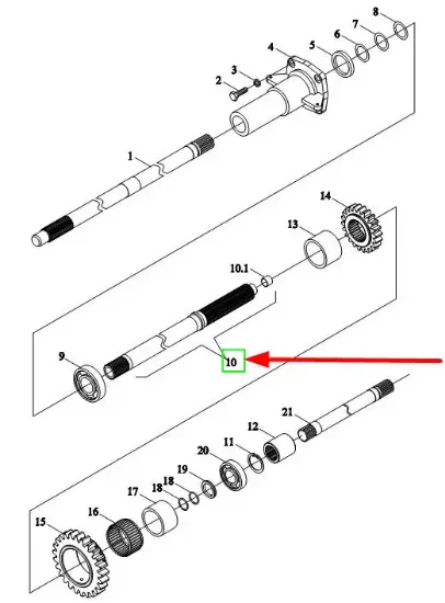 Slika Clutch shaft TB1S372010004Ka