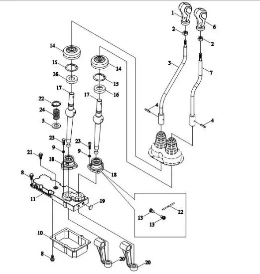 Slika Gear control mechanism TB1S374010000K