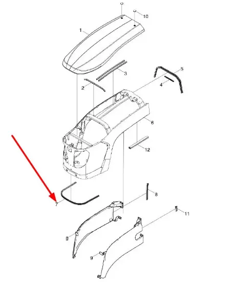 Slika Front lower hood seal TB1S471010006K