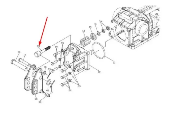 Slika Rear linkage stud M10 TB3C551010064