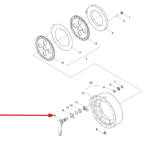 Slika Left crank assembly TB504.431B.1a