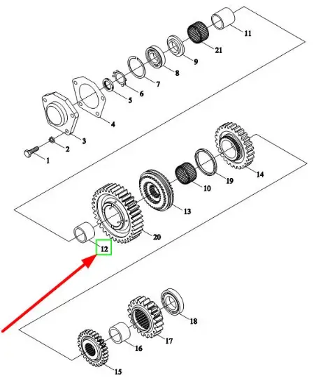 Slika First gear wheel bushing TB550.372-07