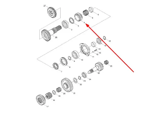 Slika Gearbox sliding gear TB550.373-03b