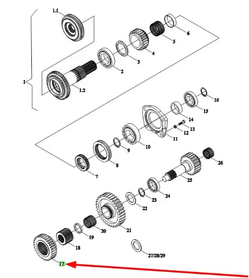 Slika Gearbox sliding gear TB550.373-08