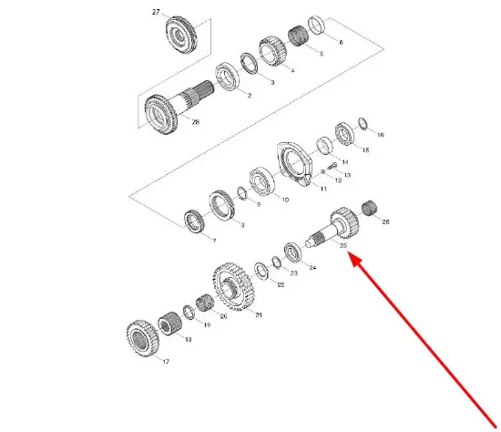 Slika Gearbox shaft TB550.373-16