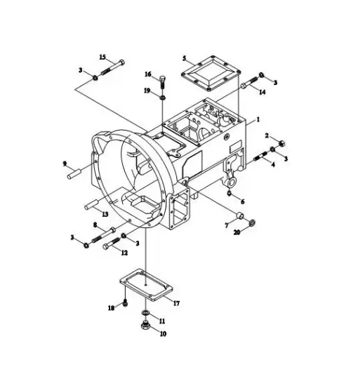 Slika Gearbox housing TB604.371