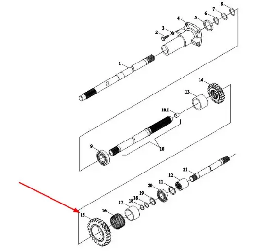 Slika TB604.372T-05 XNUMXrd gear drive gear