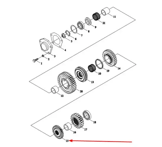 Slika TB604.372T-07 XNUMXrd gear