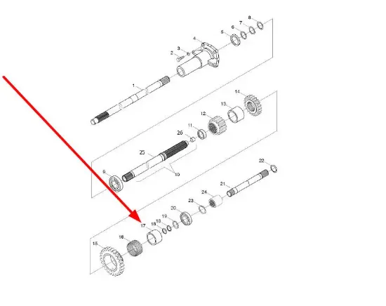 Slika TB604.372T-16 XNUMXrd gear bushing