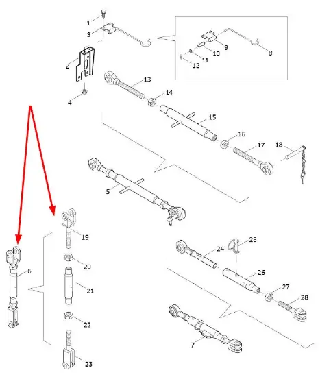 Slika Rear linkage hanger TC01561010003